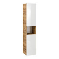 HOCHSCHRANK ARVIDA SZK4 Offenes Regal Eiche Weiß - Weiß, Holzwerkstoff (35/170/35cm) - Komodee