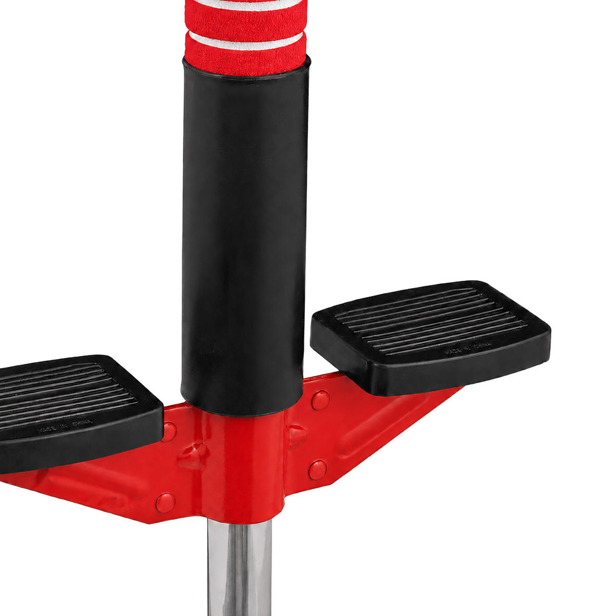 POGO-STICK - Rot, Kunststoff/Textil (24/6cm) - Relaxdays