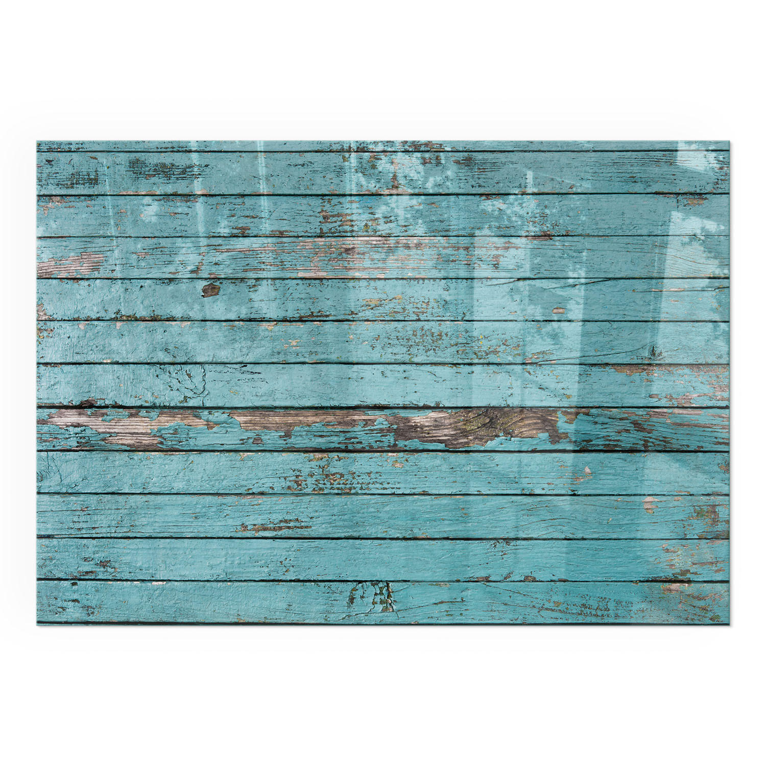 GLASPLATTE für Kamin 100x70 cm - Türkis, Glas (100/70/0.4cm) - TULUP