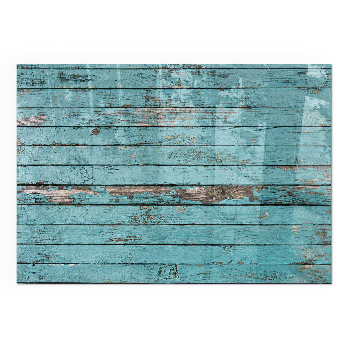 GLASPLATTE für Kamin 100x70 cm - Türkis, Glas (100/70/0.4cm) - TULUP