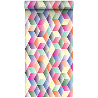 XXL-VLIESTAPETE 3D-Würfel 50 x 900 cm - Multicolor, Papier (50/900cm) - ESTAhome