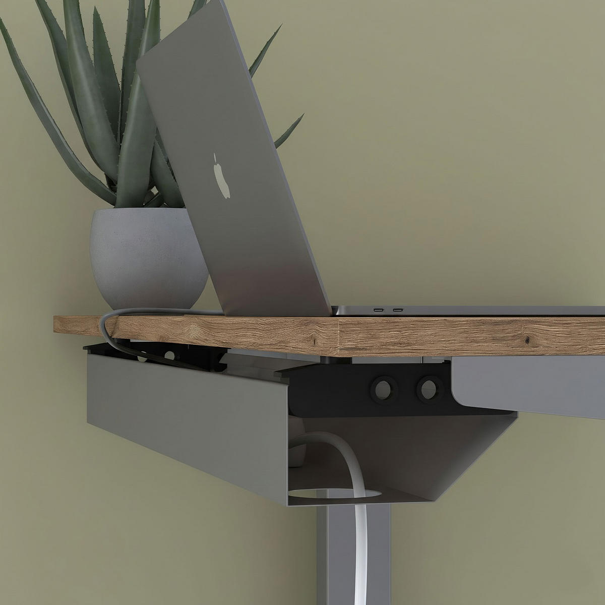 KABELKANAL Horizontaler Kabelkanal Flex-big / Ohne Zubehör Weißaluminium 1280mm - Silberfarben, Metall (16/128/10cm) - ASSMANN