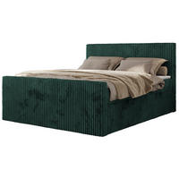 BOXBETT TILIANO DUO 140/200 - Dunkelgrün Cord - H3 - Dunkelgrün, Textil (140/200cm) - MKS