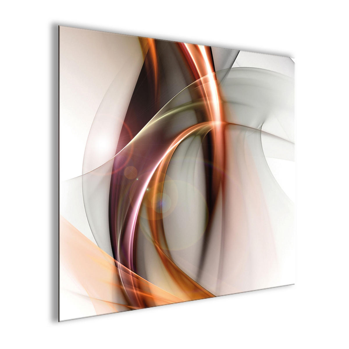 GLASBILD 30×30 cm abstrakt - Orange, Glas (30/30cm) - artissimo