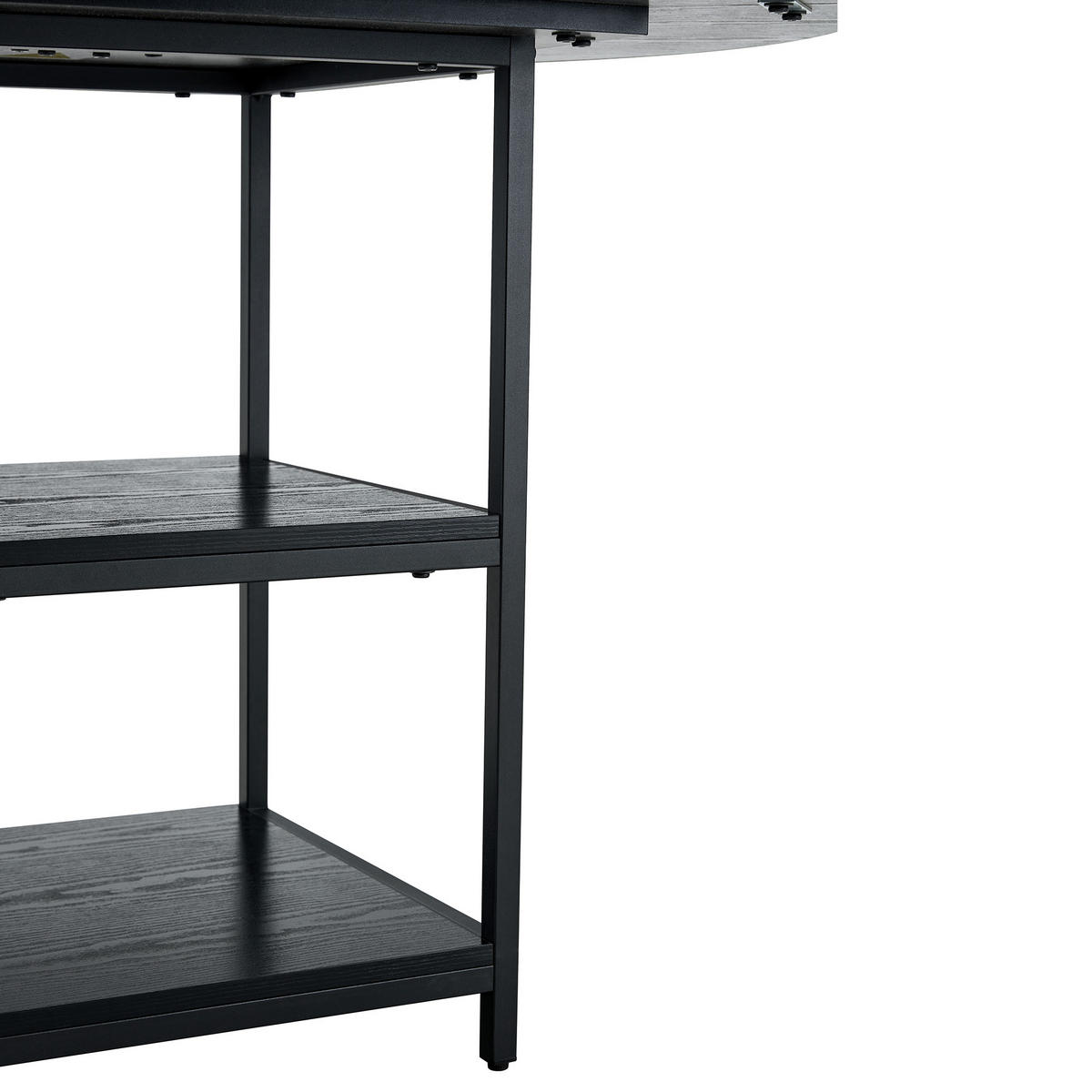 ESSTISCH 107 cm, Schwarz - Schwarz, Metall (107/107/75cm)