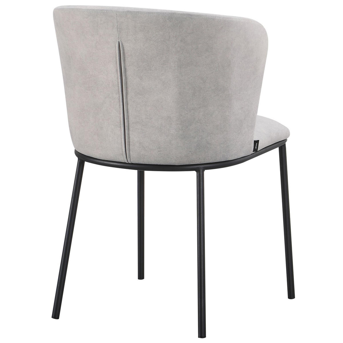 POLSTERSTUHL Carble Hellgrau - Hellgrau/Schwarz, Textil/Metall (54.5/79/56cm) - Selsey