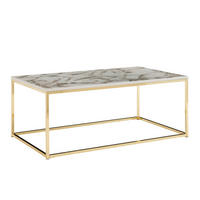 COUCHTISCH eckig Holz GAVIN Sofatisch - Goldfarben, Holzwerkstoff (100/60/40cm) - tinkaro