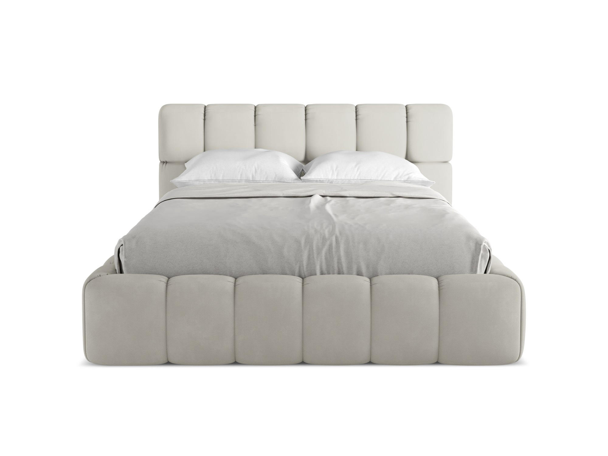 POLSTERBETT mit Bettkasten und Lattenrost 160x228 Beige - Beige/Schwarz, Kunststoff/Textil (140/200cm) - Makamii