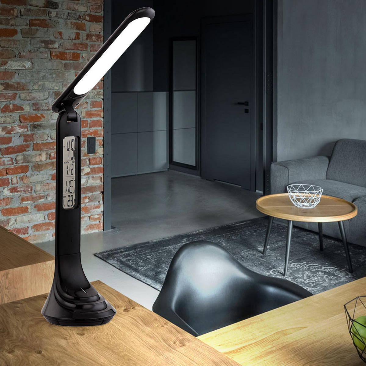 LED TISCHLEUCHTE TYRELL Schwarz Kunststoff - Schwarz, Kunststoff (19/9/26cm) - Globo Lighting