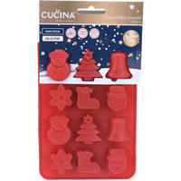 WEIHNACHTS-SCHOKOLADENFORM Silikon - Rot, Kunststoff (14.5/25.7/1.7cm)