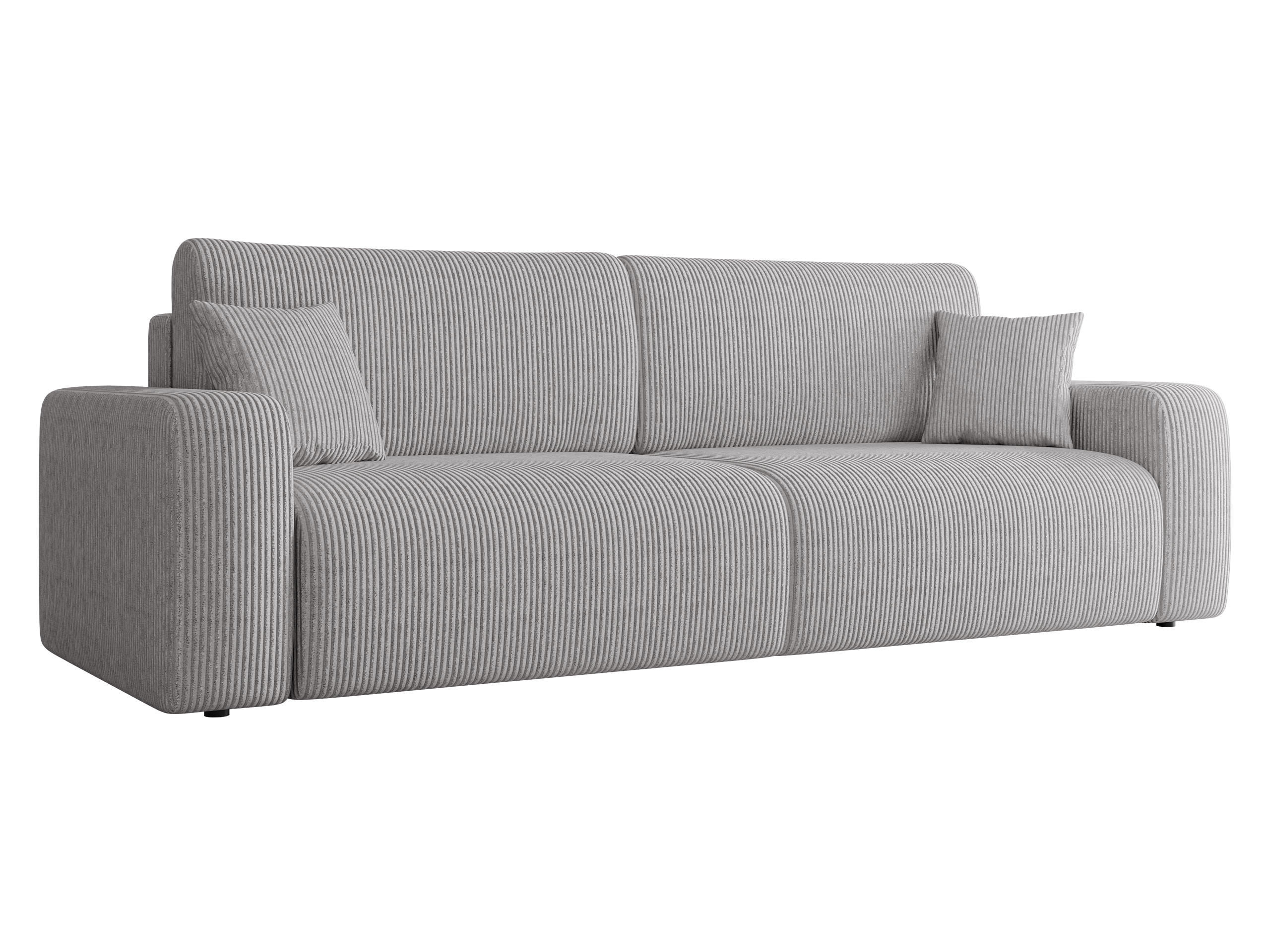 SCHLAFSOFA Piano Cord - Hellgrau/Schwarz, Holz/Kunststoff (245/82/92cm) - MIRJAN24