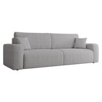 SCHLAFSOFA Piano Cord - Hellgrau/Schwarz, Holz/Kunststoff (245/82/92cm) - MIRJAN24