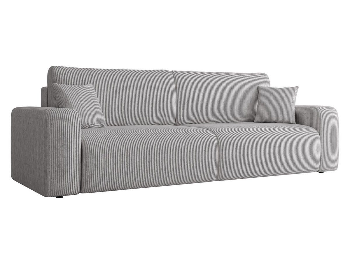 SCHLAFSOFA Piano Cord - Hellgrau/Schwarz, Holz/Kunststoff (245/82/92cm) - MIRJAN24