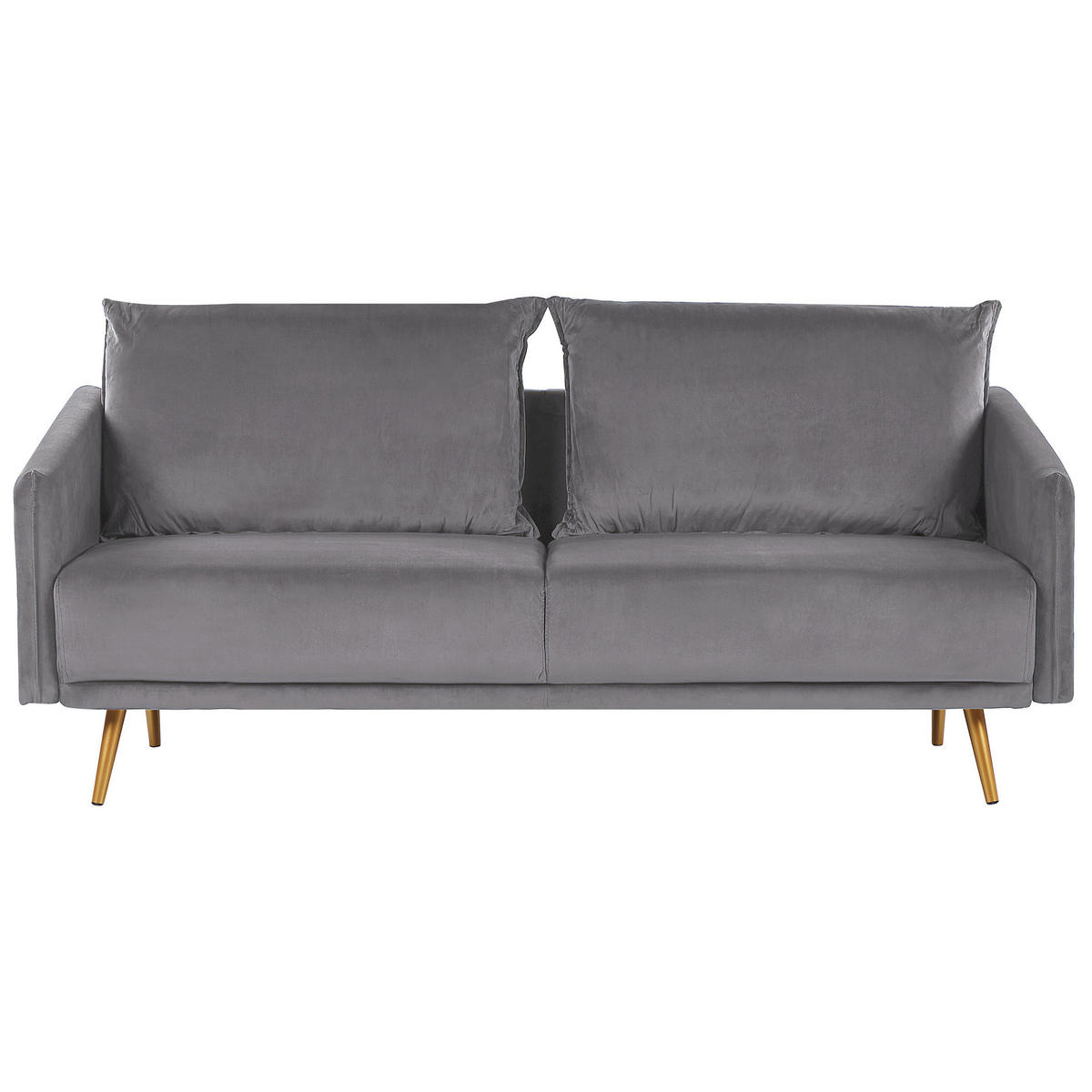 5-SITZER SOFA SET Samtstoff Grau Maura - Grau, Textil (185/83/78cm) - Beliani