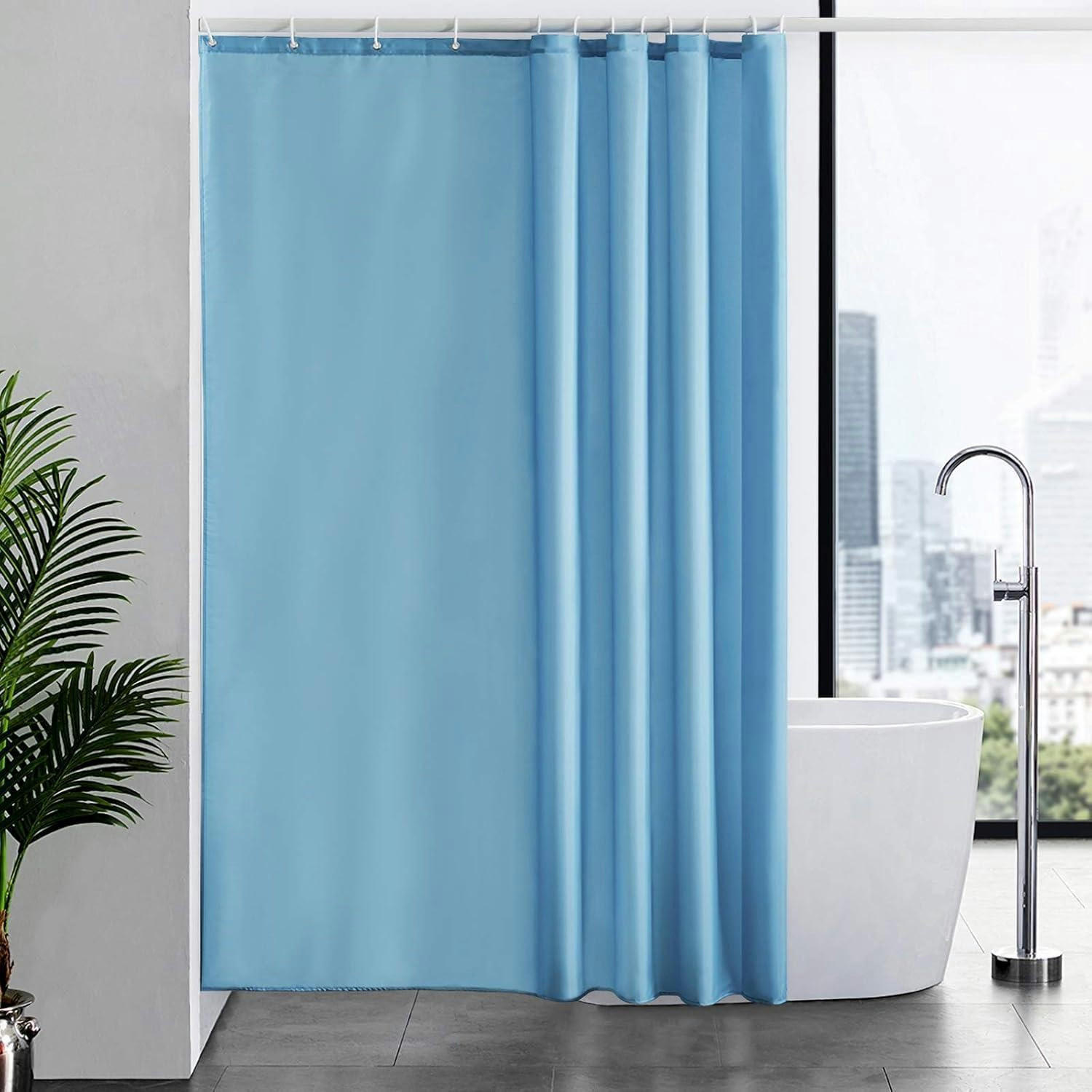 DUSCHVORHANG Hellblau 180 x 210 cm - Hellblau, Textil (180/210cm)