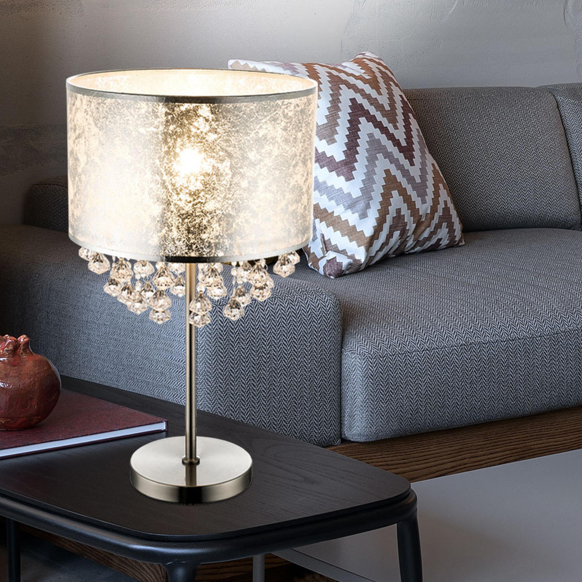 LED TISCHLEUCHTE AMY Weiß Metall - Weiß, Kunststoff (32/32/56cm) - Globo Lighting