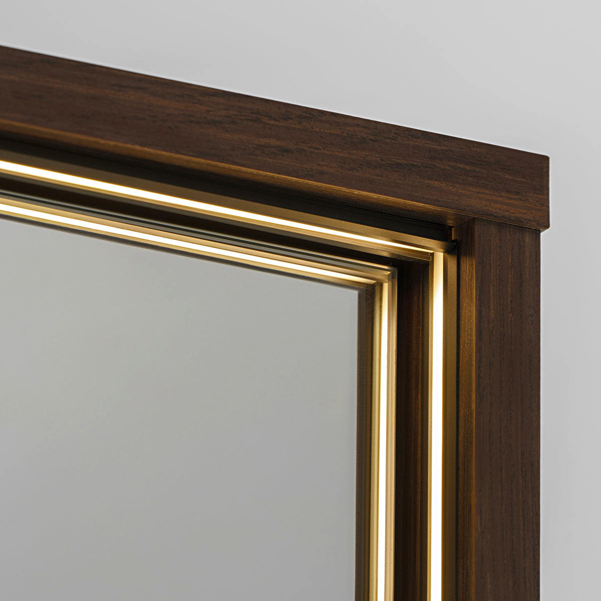 ELEMENT S OGLEDALOM Moka Drvo - smeđa, drvni materijal (120/85/20cm) - Petits-meubles