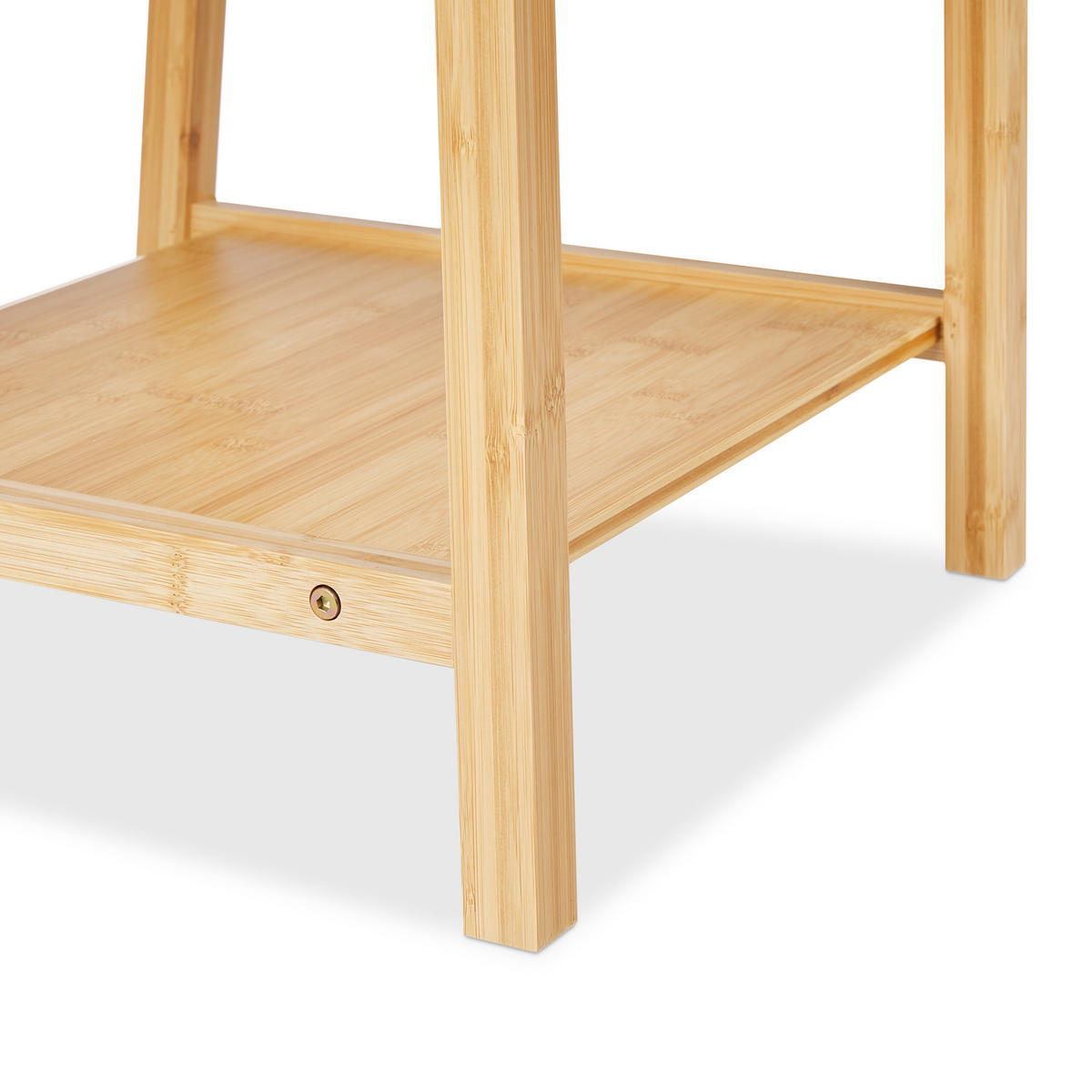 HERRENDIENER - Hellbraun, Holz/Metall (40/133/42cm) - Relaxdays