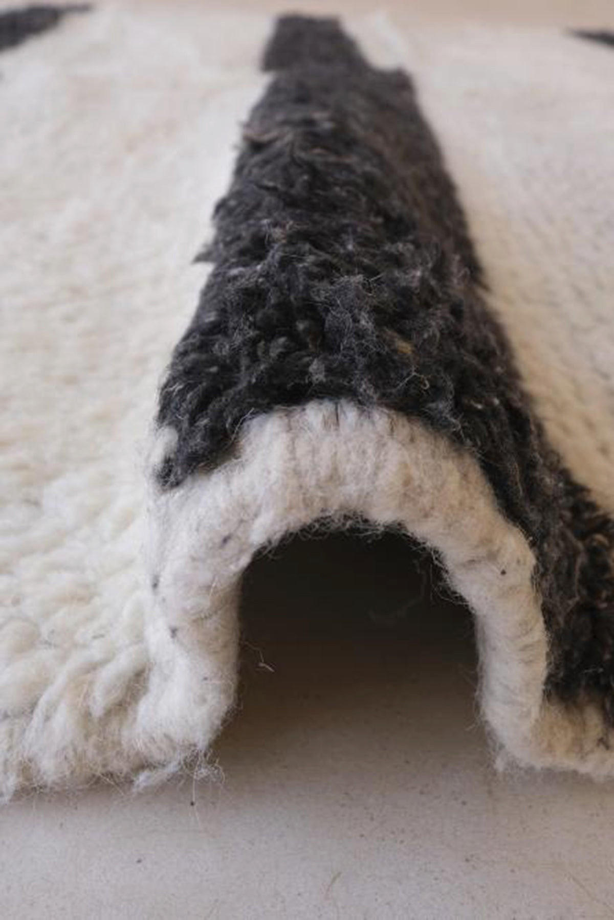 BERBERTEPPICH aus reiner Wolle 141x 240 cm - Weiß, Naturmaterialien (141/240cm) - AFK Living