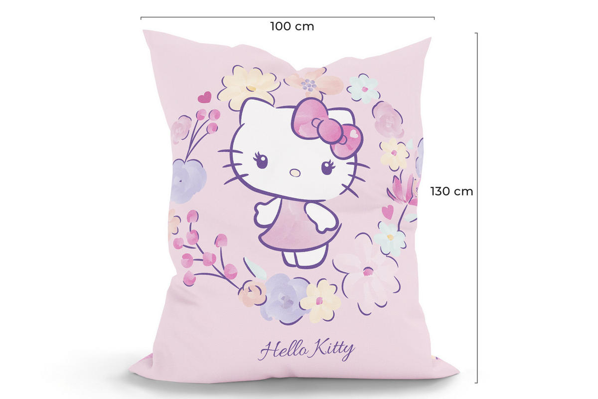 KINDER-SITZSACK - Hello Kitty - Hellrosa/Weiß, Textil (100/25/135cm) - Green Bean