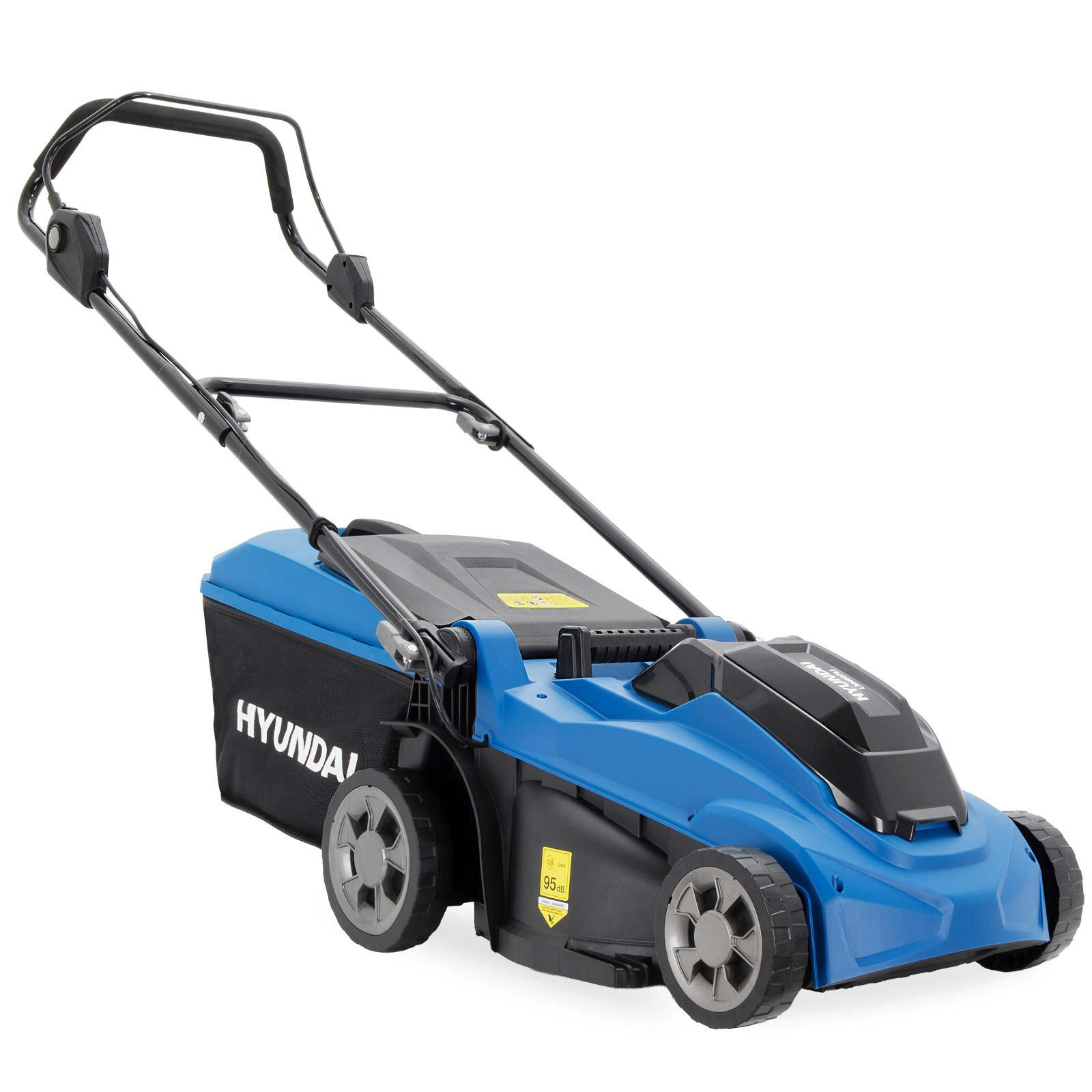 40V Akku-Rasenmäher Brushless – 37 cm Schnittbreite, ohne Akku & Ladegerät - Blau, Kunststoff (38.6/101/120.5cm) - HYUNDAI