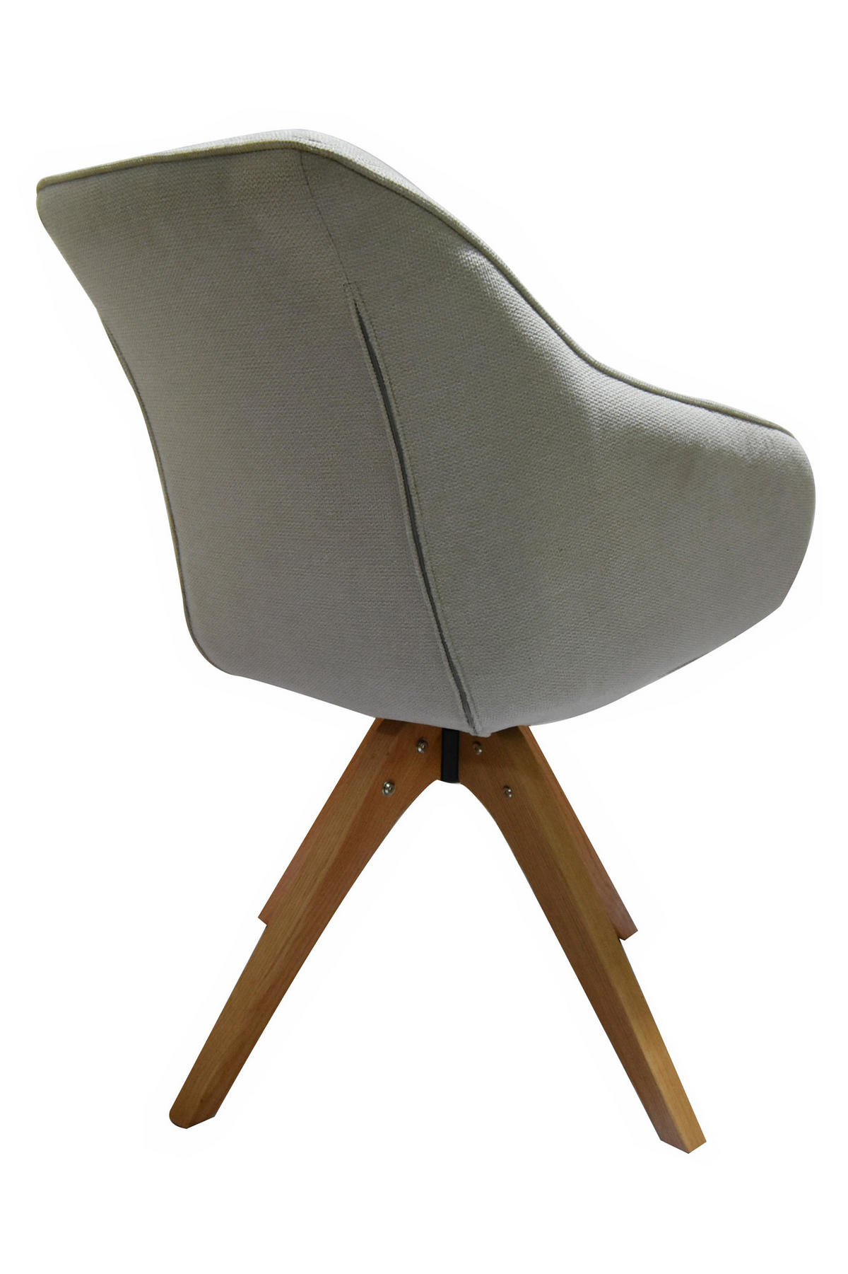 ESSZIMMERSTUHL Sophia Stoff - 360° drehbar - Sitz und Rücken gepolstert - Naturfarben, Holz (58.5/85.5/61.5cm) - TPFLiving