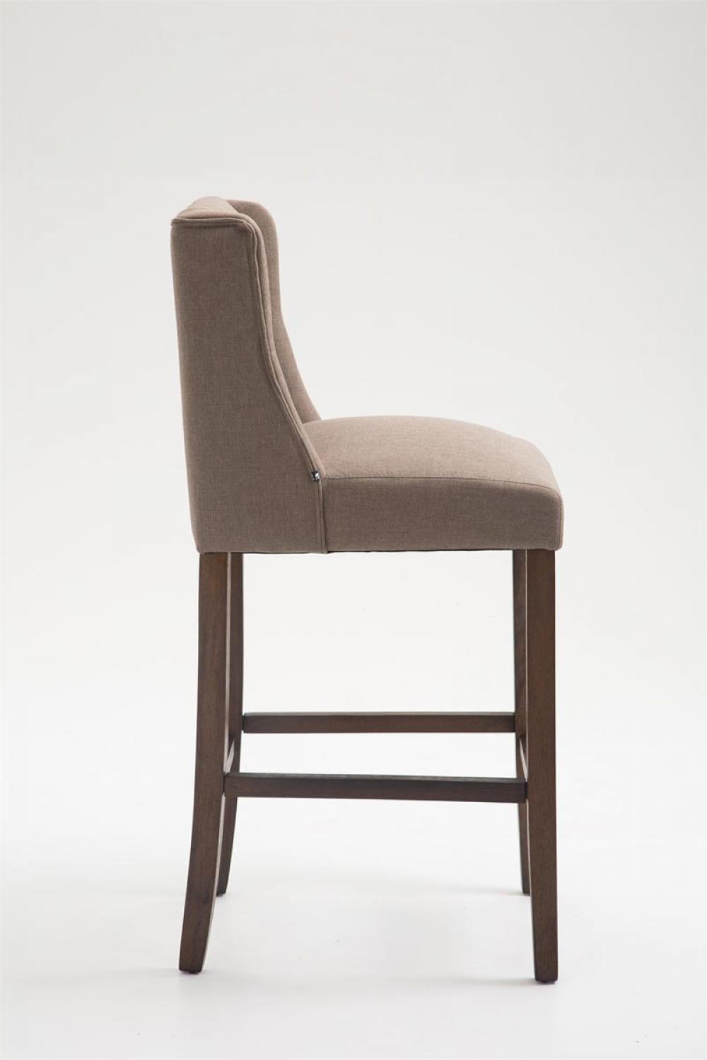 BARHOCKER Stoff taupe - Taupe, Holz/Textil (56/111/51cm) - CLP