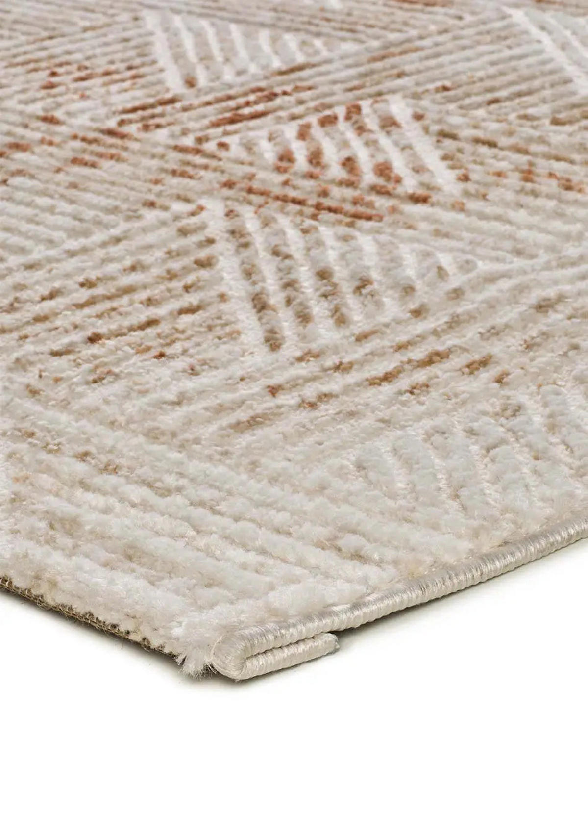 KURZFLORTEPPICH Beige / Kupfer Keops 192/290 cm - Rostfarben/Beige, Naturmaterialien/Textil (192/290cm) - Atticgo