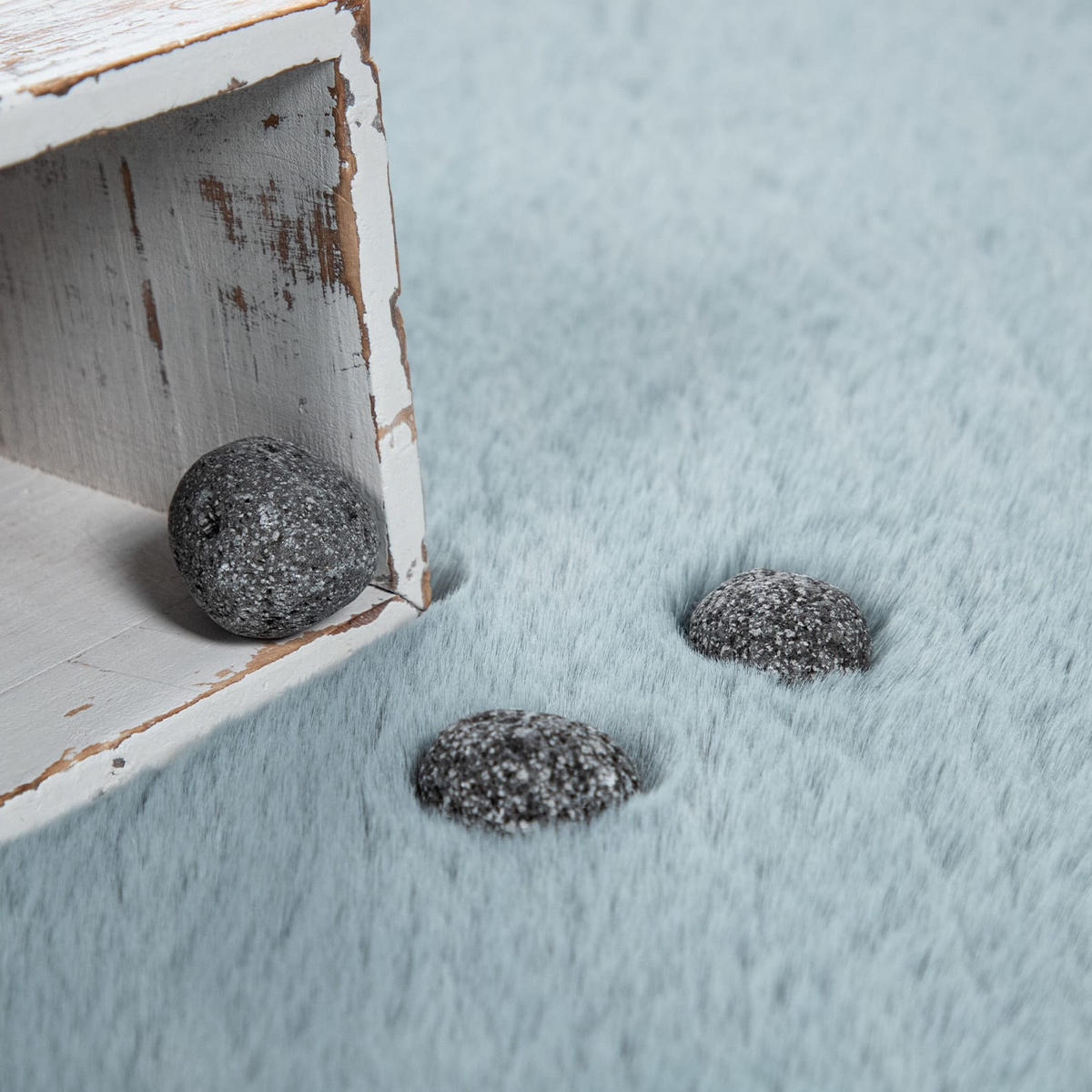 TEPPICH Hochflor Unifarben schmutzabweisend Türkis Läufer 80x300 - Blau, Textil (80/300cm) - KADIMA DESIGN