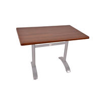 BISTROTISCH Ache 110x70cm Rechteckig Gestell Anthrazit Dunkelbraun Holz Cafétisch - Dunkelbraun, Holz (110/70/72cm) - DELUKE