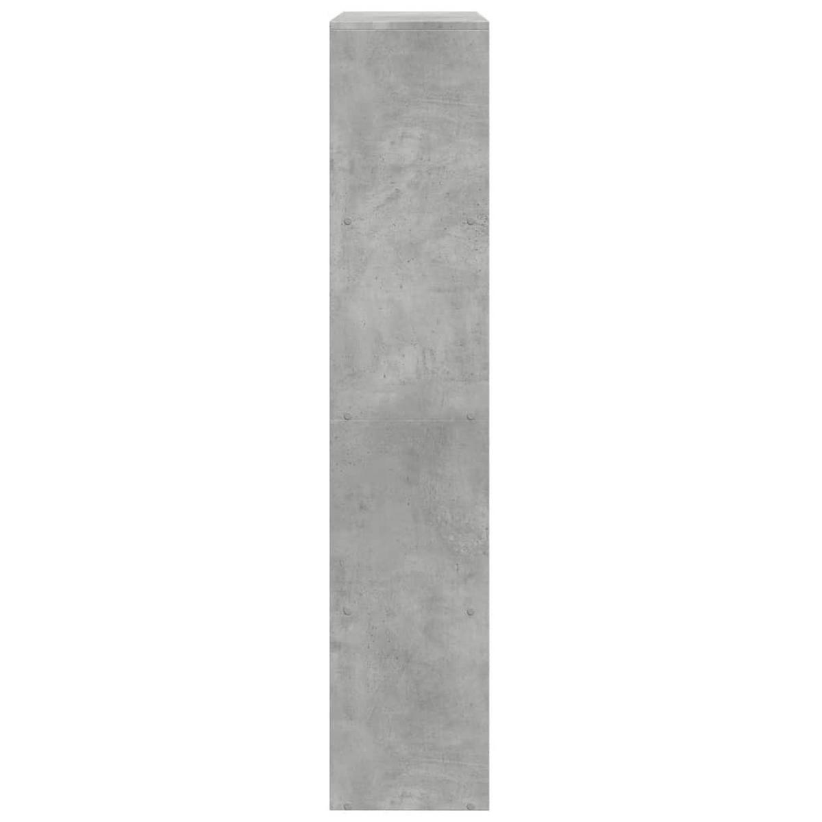 RAUMTEILER-BÜCHERREGAL 4 Etagen Betongrau 143,5/29/143,5 Cm - Grau, Holzwerkstoff (29/143.5/143.5cm) - vidaXL