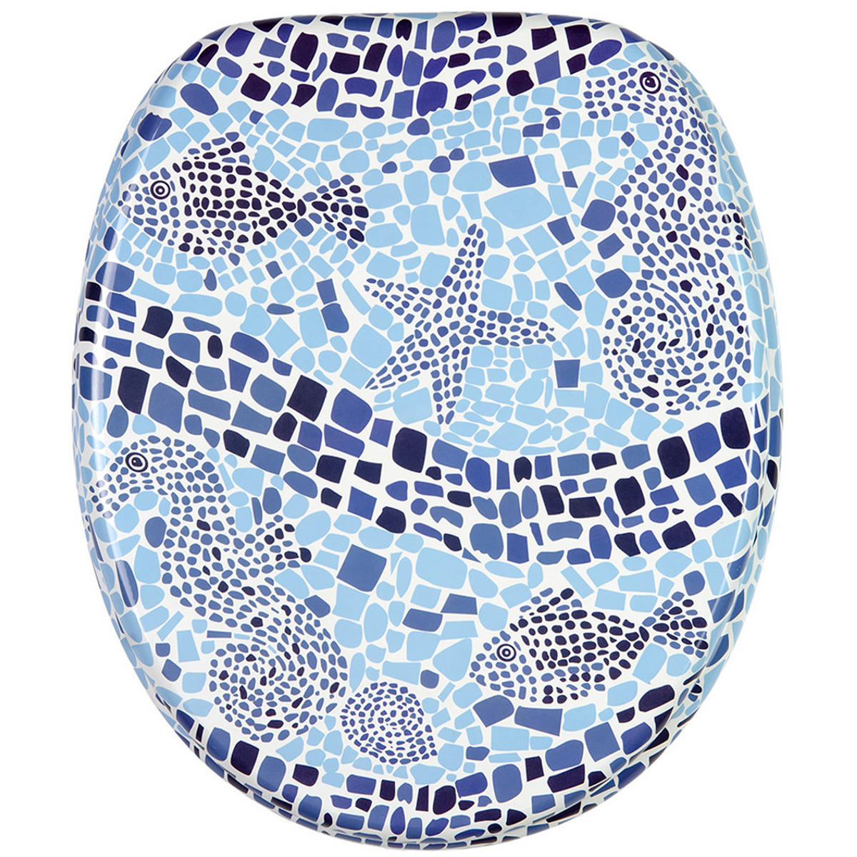 WC-SITZ Mosaic World - Blau, Holzwerkstoff (38/6/47cm) - Sanilo