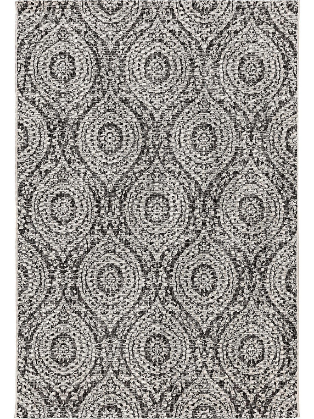 OUTDOORTEPPICH Cleo Weiß/Schwarz 300x400 cm - Weiß, Textil (300/400cm) - benuta Nest