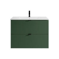 EINZELWASCHTISCH - 80 cm x 47 cm - Holz, Platte - Grün - ZEVINI - Grün, Holz (80/60/47cm) - Vente-Unique