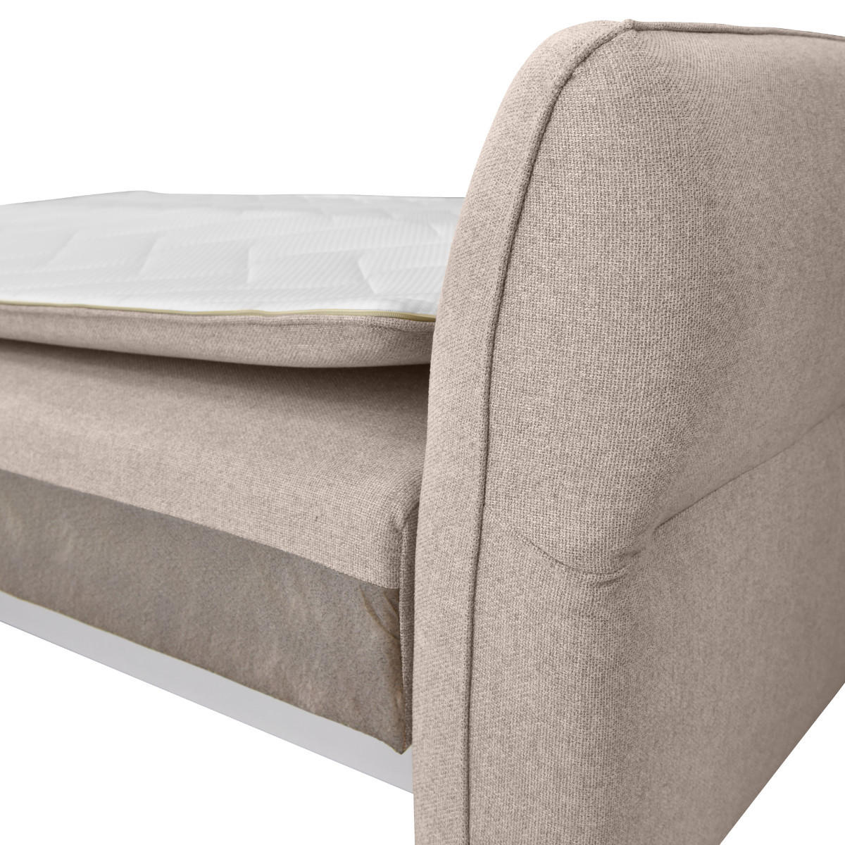 SCHLAFSOFA 3-sitzer aus stoff - lagos 238/96/90 cm - Beige, Textil (96/90/238cm) - Calicosy