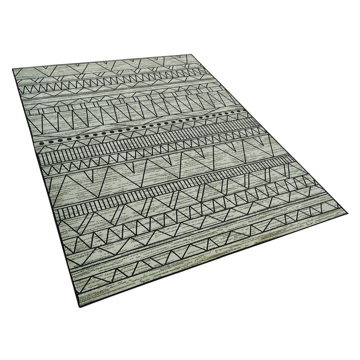 KURZFLOR-TEPPICH Keban 230/160 cm - Schwarz, Kunststoff (160/230cm) - Beliani