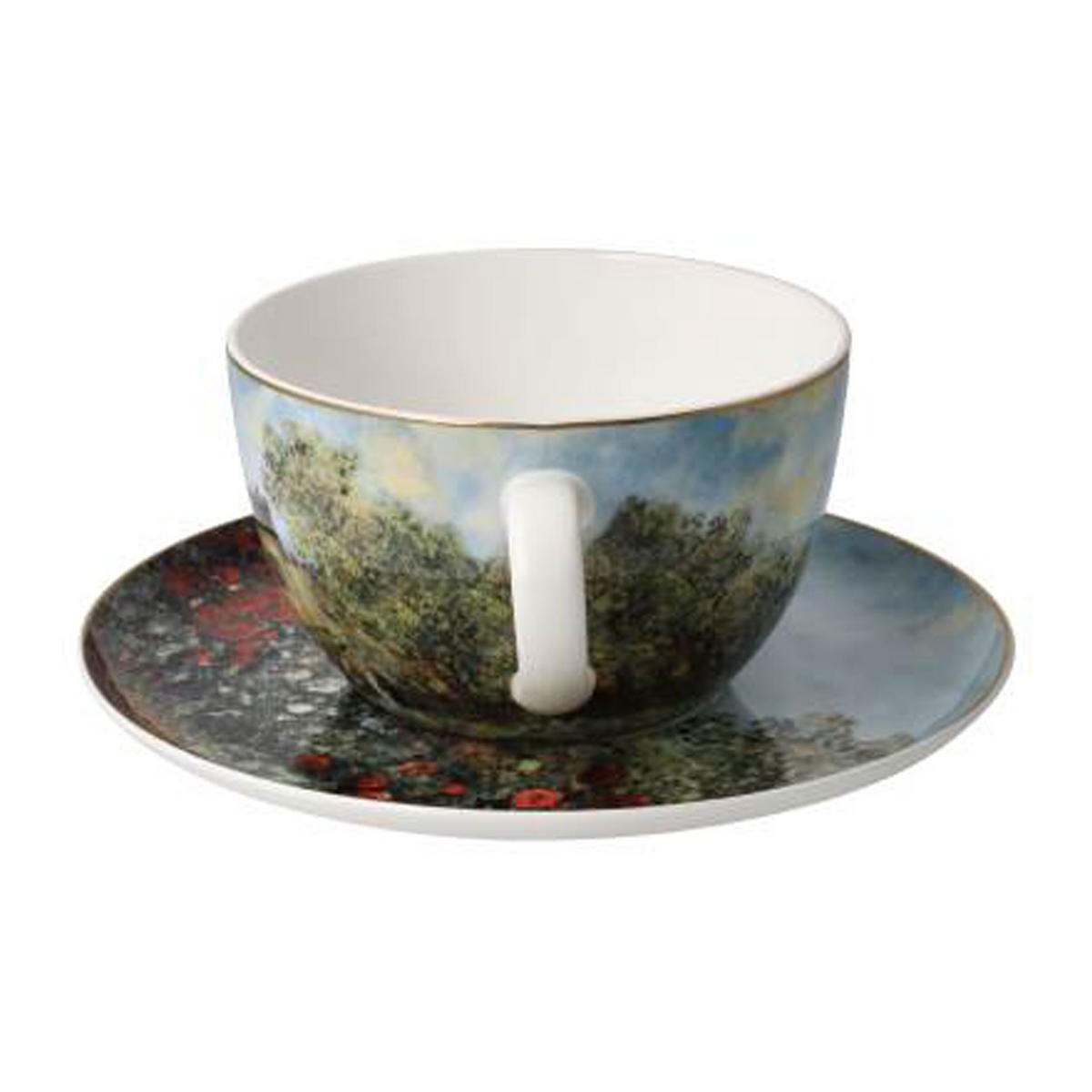 MILCHKAFFEETASSE Claude Monet - Das Künstlerhaus, Fine Bone China - Multicolor, Keramik (0.35L) - Goebel