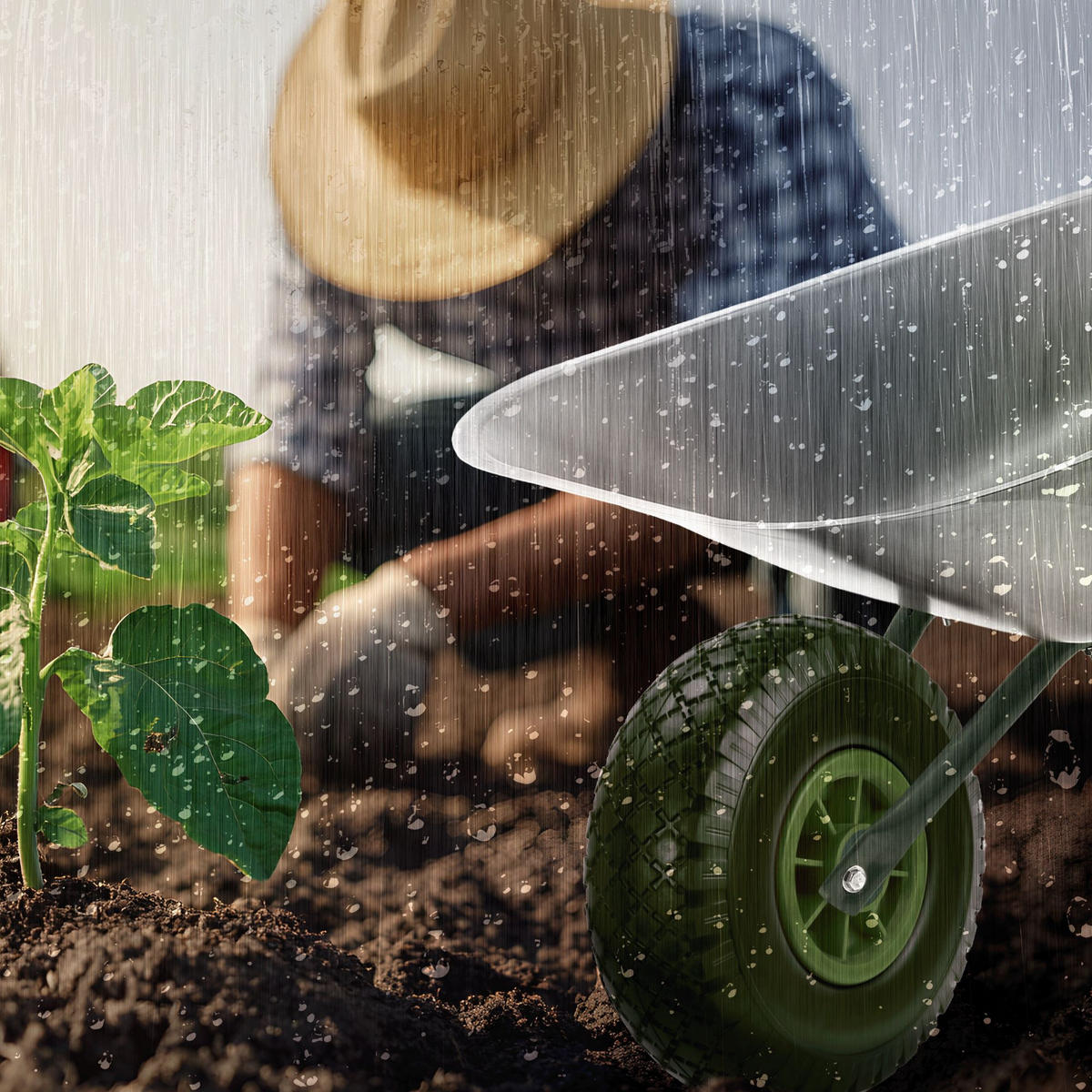 SCHUBKARRENRAD 2er Set Schwarz - Schwarz Hochglanz, Kunststoff (39/39/9.5cm) - KRUMAD