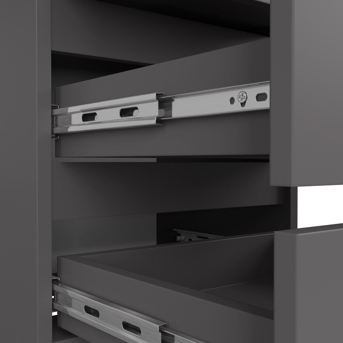 NACHTSCHRANK Grau 40x35x57 cm - Grau/Sonoma Eiche, Holzwerkstoff (40/57/35cm) - Akord
