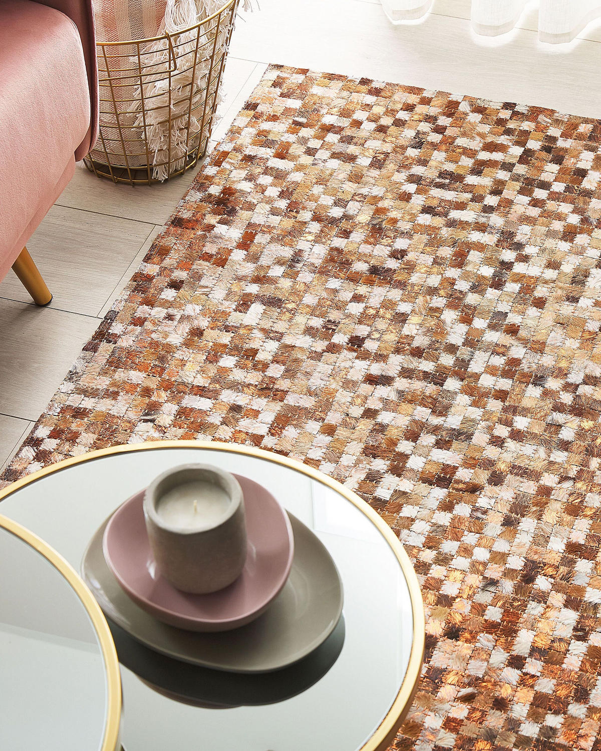 KURZFLOR-TEPPICH Torul 230/160 cm - Braun, Fell (160/230cm) - Beliani