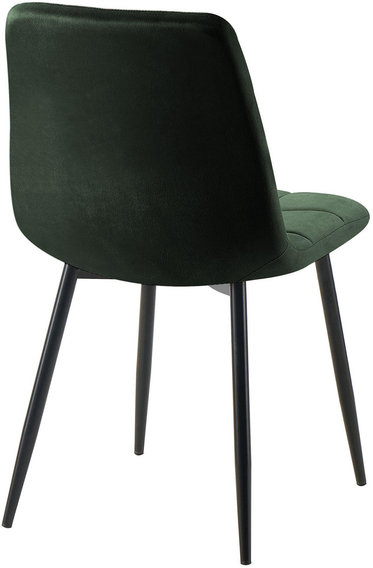 STUHL 4 Samt Grün - Schwarz/Grün, Textil/Metall (45/84/55cm) - CLP
