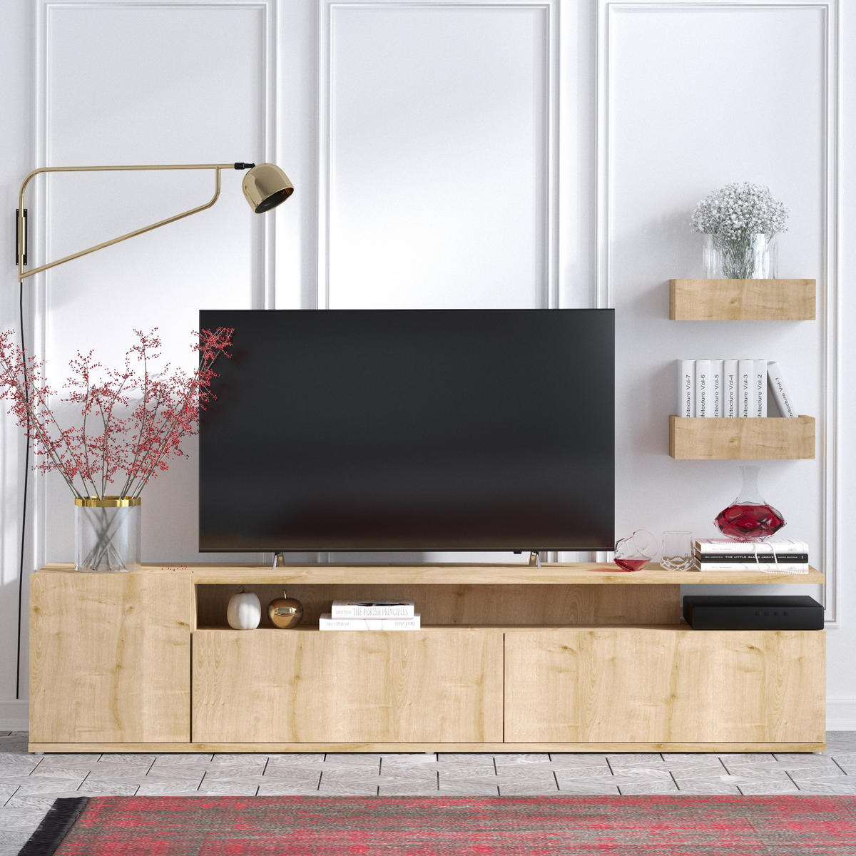 TV-MÖBEL alika beige - Beige, Holz (35/45/180cm) - Habitat Garten