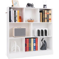 BÜCHERREGAL Weiß - Weiß, Holz (24/104/100cm) - COSTWAY