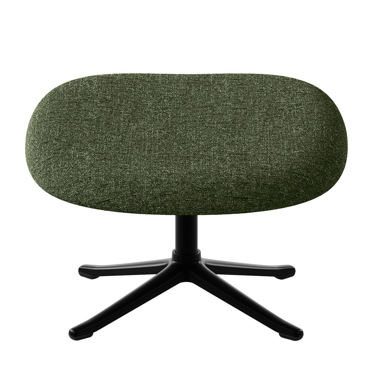 POLSTERHOCKER - Schwarz/Grün, Textil/Metall (53/37/46cm) - home24