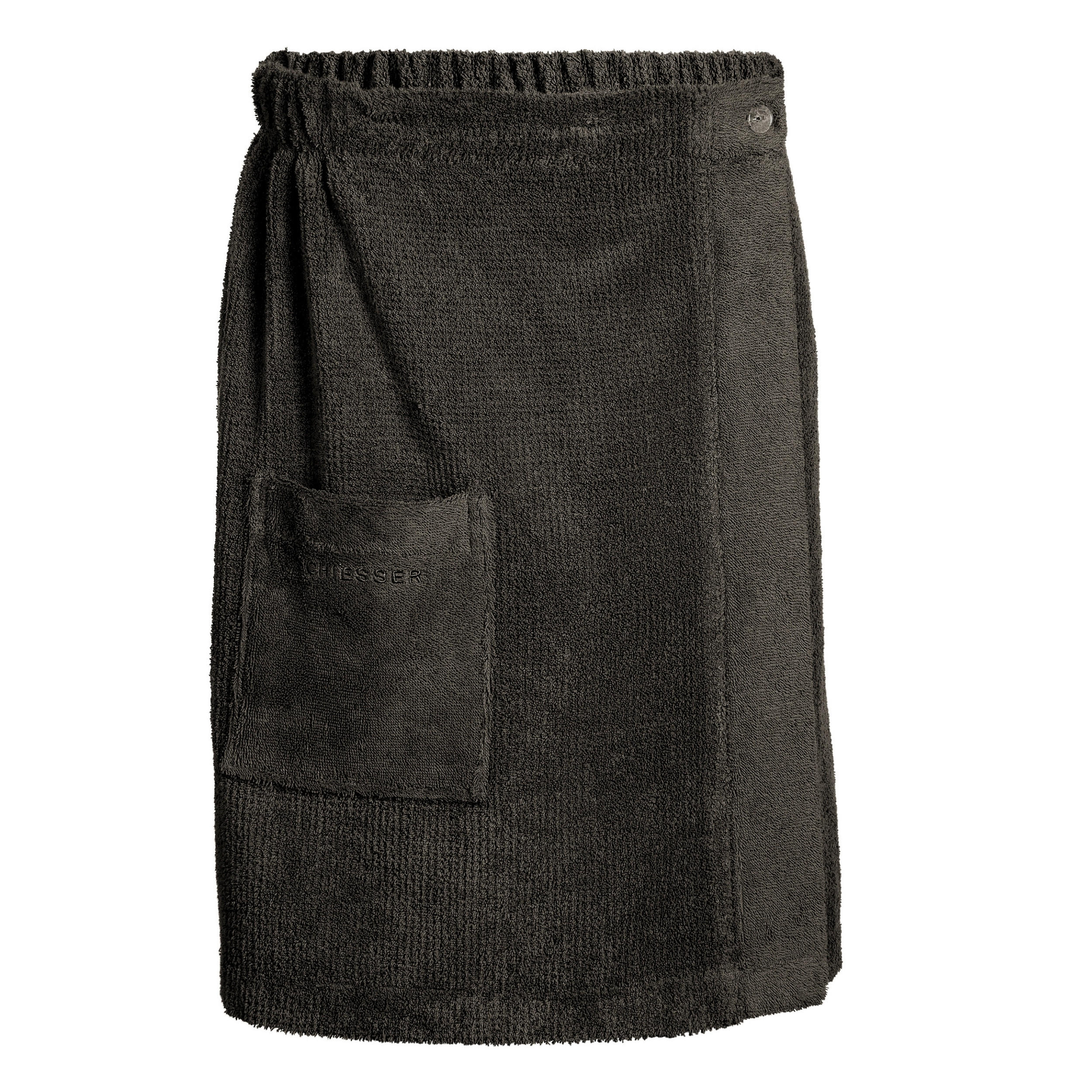 SAUNAKILT Turin Herren - 46-54 - Dunkelgrau - Dunkelgrau, Textil (55/150cm) - SCHIESSER