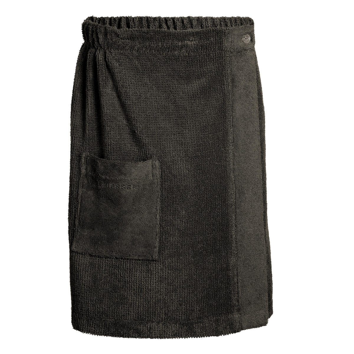 SAUNAKILT Turin Herren - 46-54 - Dunkelgrau - Dunkelgrau, Textil (55/150cm) - SCHIESSER