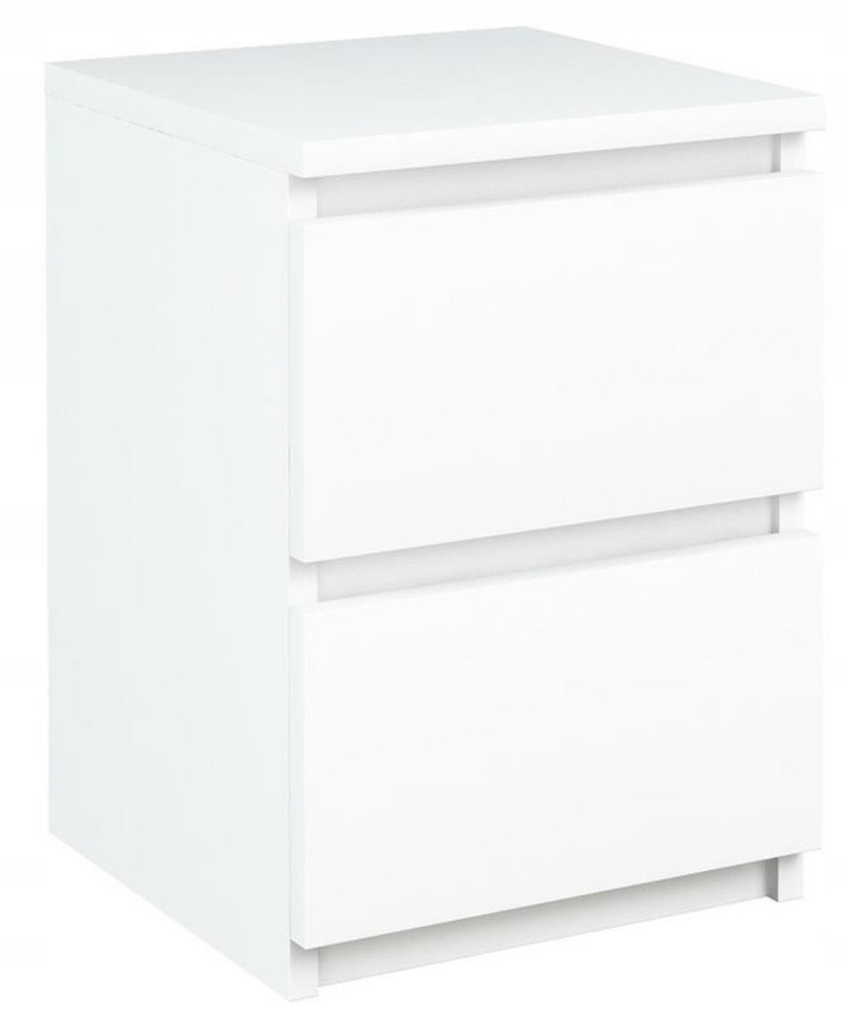 NACHTTISCH EX3 mit 2 Schubladen Weiß 30/30/42 cm - Weiß, Holzwerkstoff (30/42/30cm) - Matkam Möbel