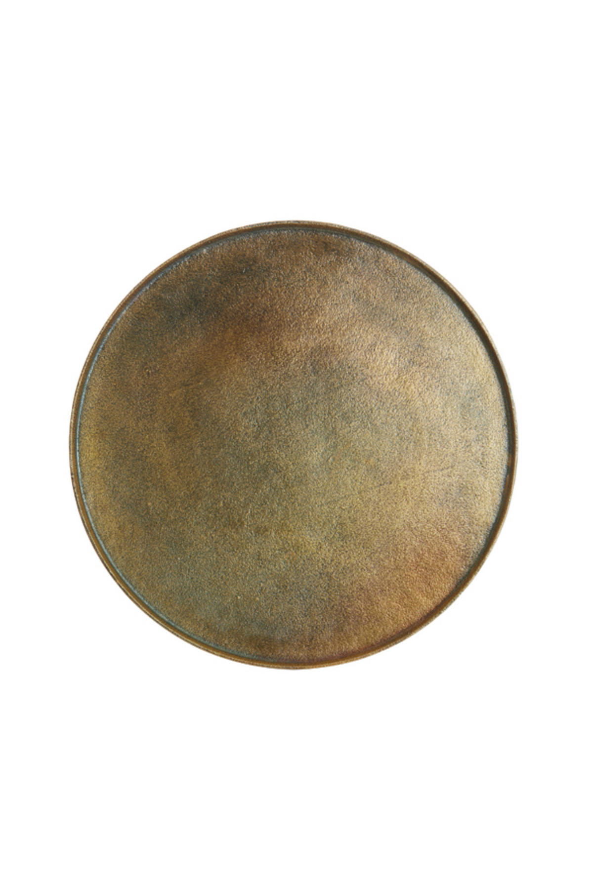 SCHALE Maes Bronze Ø50/1,5 cm - Bronzefarben, Metall (50/1.5cm) - Light & Living