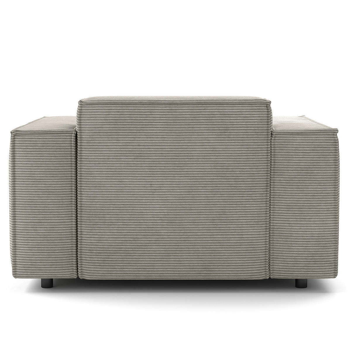 SESSEL - Graubraun/Schwarz, Kunststoff/Textil (120/70/96cm) - home24