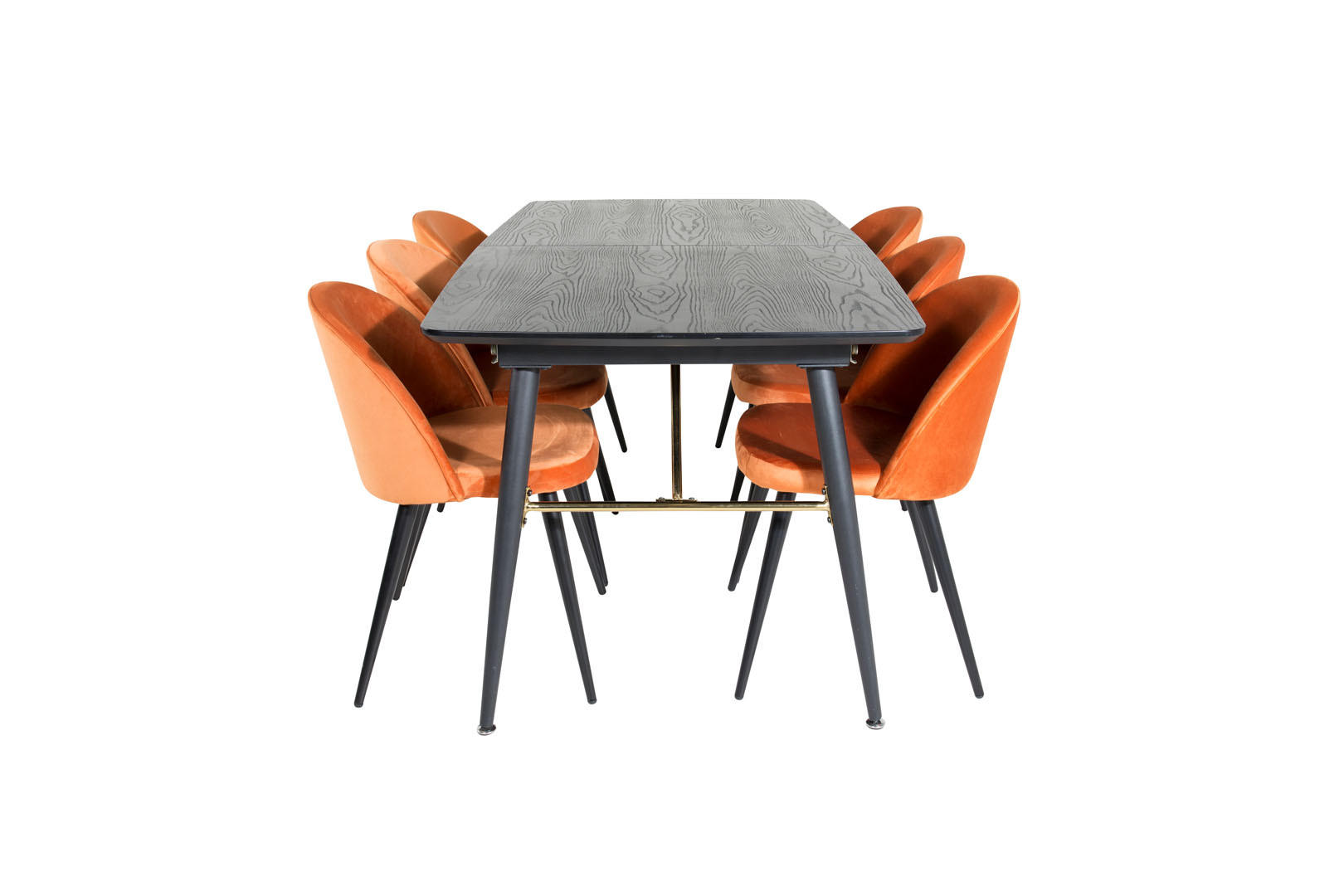 TISCHGRUPPE Orange - Orange, Holzwerkstoff (85/76/180cm) - ebuy24
